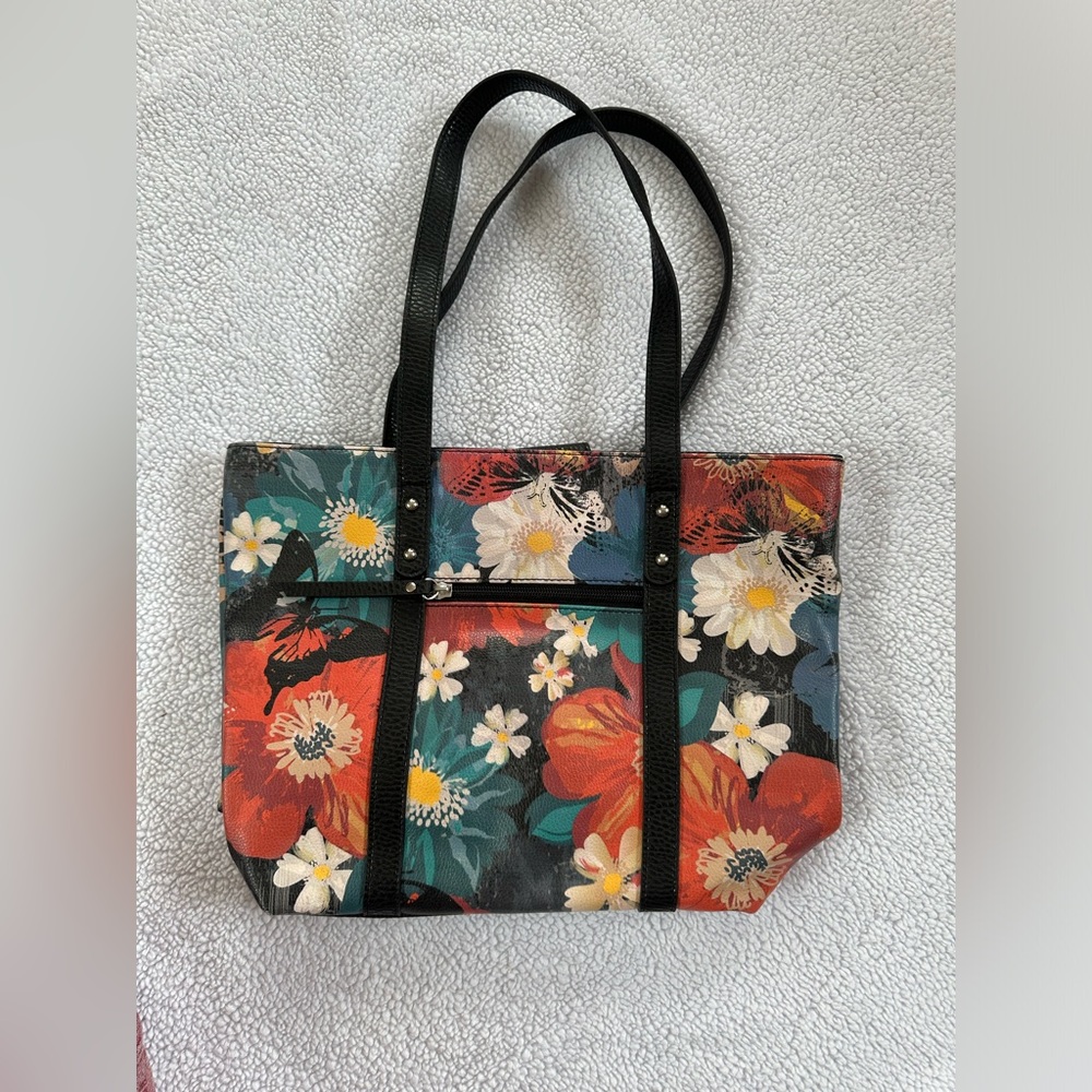Style & Co Faux Leather print tote bag